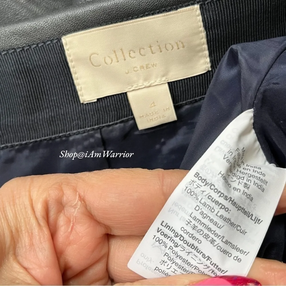 J.Crew Collection genuine leather a-line midi-skirt *shop@iamwarrior